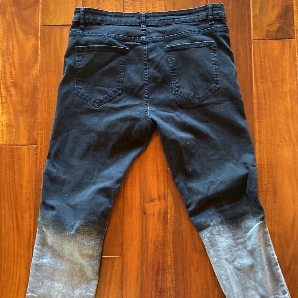 Mens Shein Black to Gray Fade Jeans in ize 34 [LIKE NEW] - Picture 4 of 5